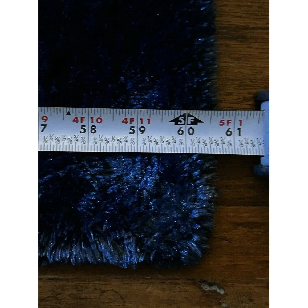 Minky Couture Sorbet Adult Blanket 48x60 Navy Blue Plush Cozy